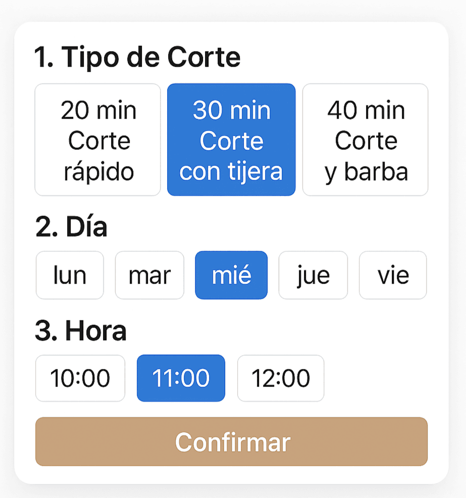 Gestión de reservas para clientes